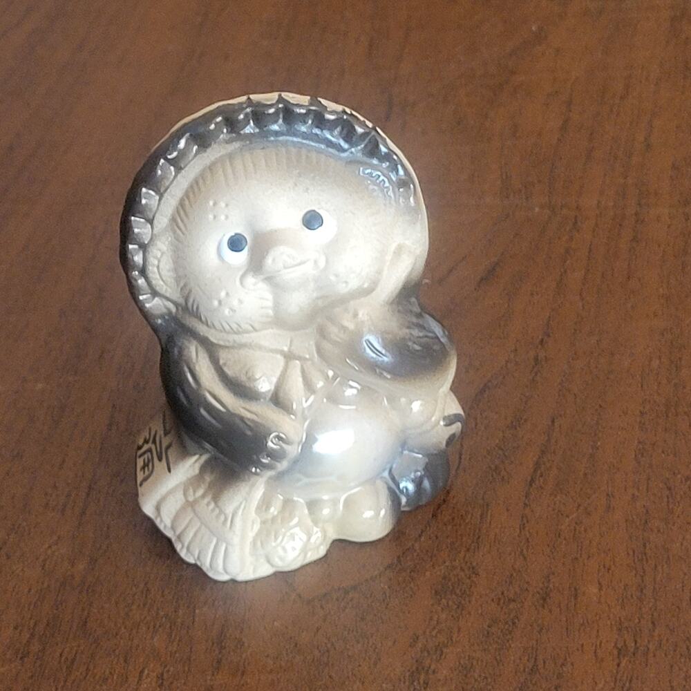 Vintage Shigaraki ware Tanuki Japanese Raccoon Dog Figurine Pottery Statue